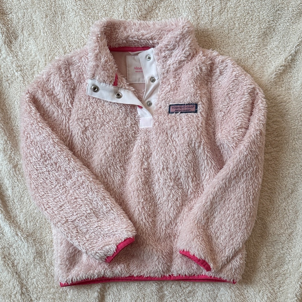 Vineyard Vines Kids Light Pink Fleece Hoodie